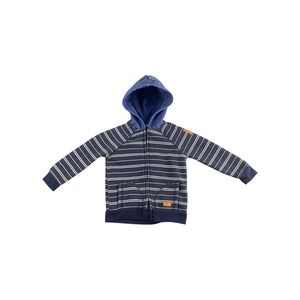 7 For All Mankind Kids Blue White Stripe Zip Up Hoodie 3T